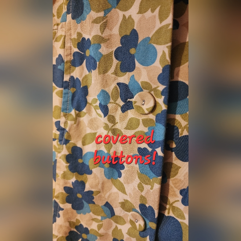 Old Navy Floral Cotton Trench - Picture 4 of 16